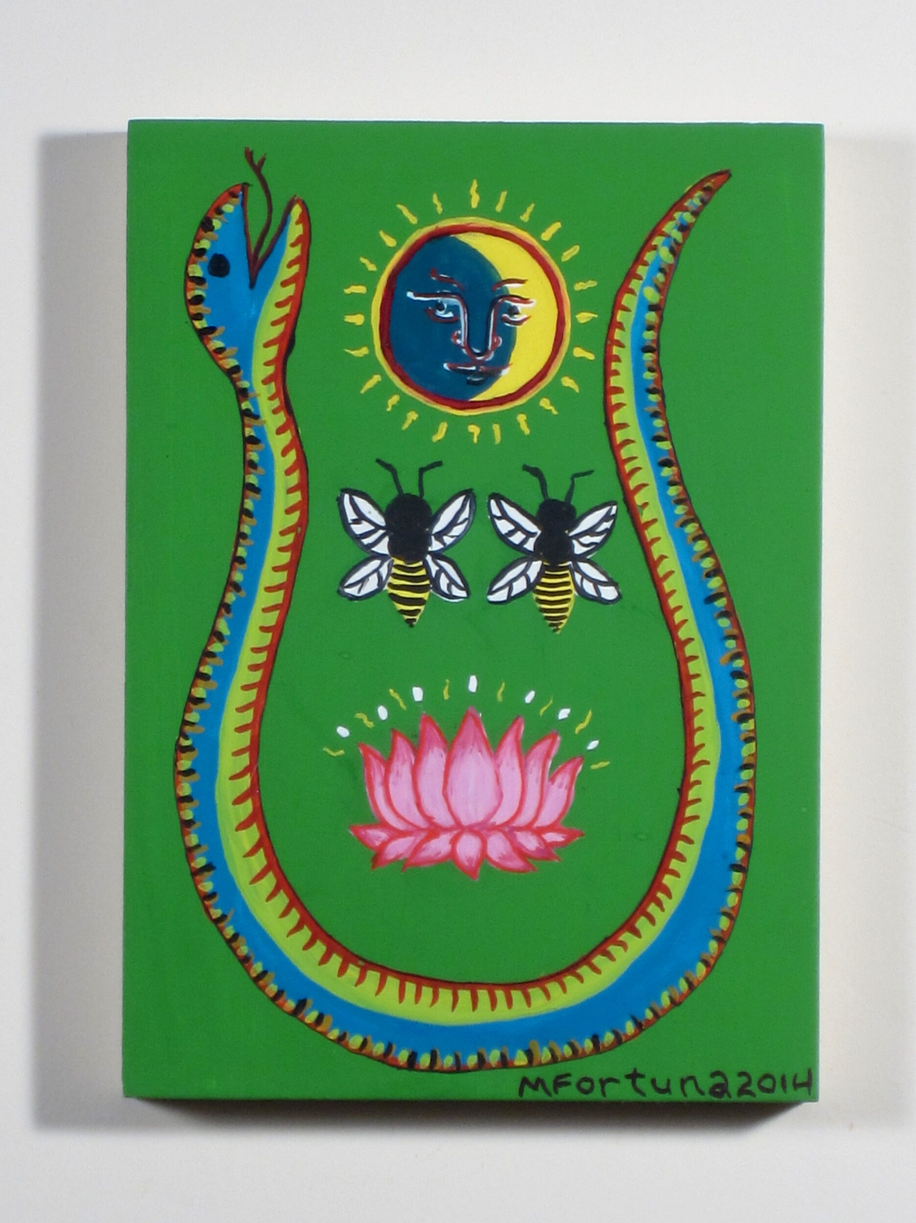 Blue snake, Bees, Lotus 2015